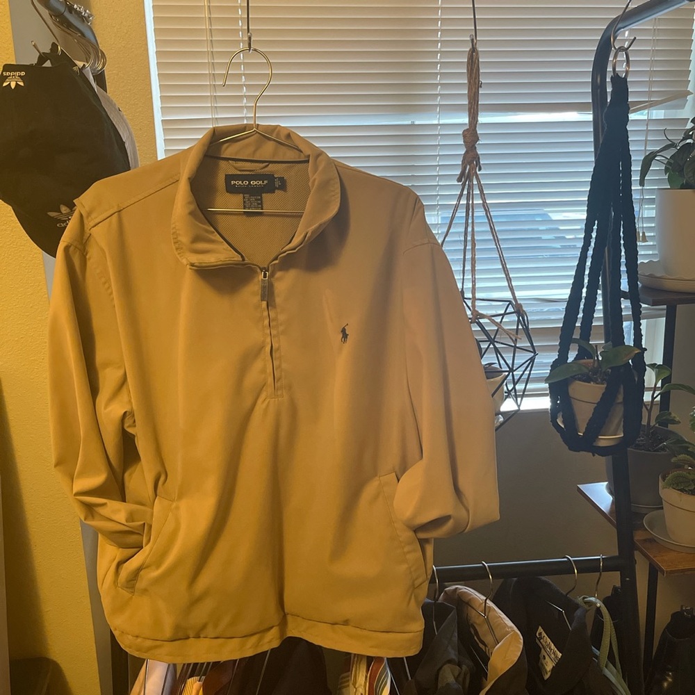 Polo Golf Half Zip Khaki Jacket